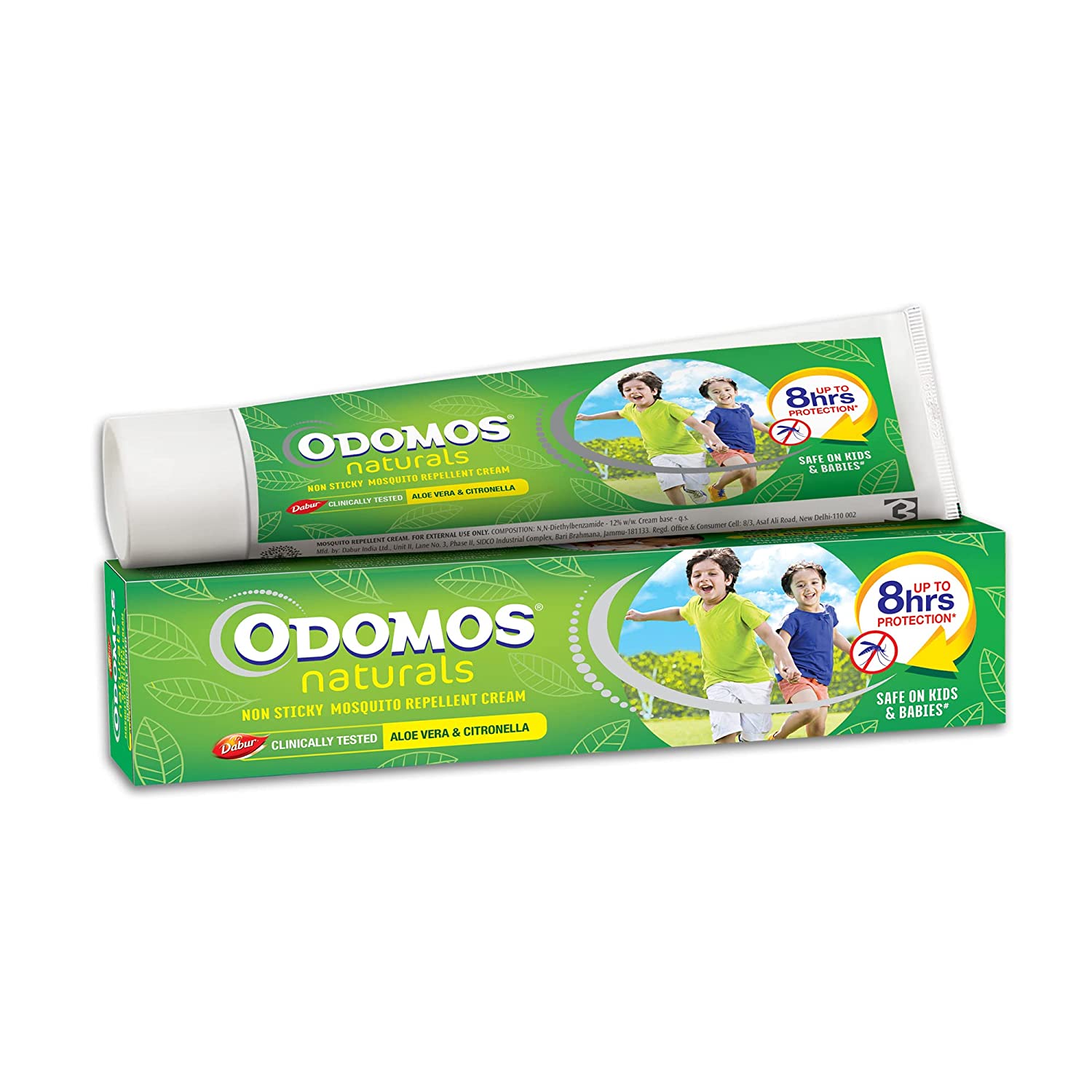Odomos Naturals Non-Sticky Mosquito Repellent Cream, 23g